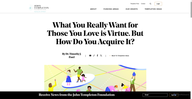 Security scan screenshot of https://www.templeton.org/news/what-you-really-want-for-those-you-love-is-virtue-but-how-do-you-acquire-it