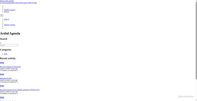 Security scan screenshot of https://artfulagendahelp.zendesk.com