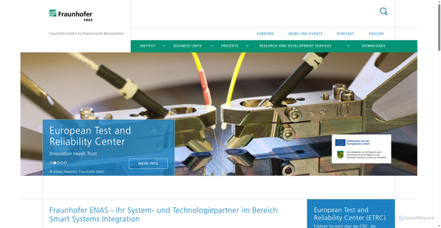 Security scan screenshot of http://www.enas.fraunhofer.de