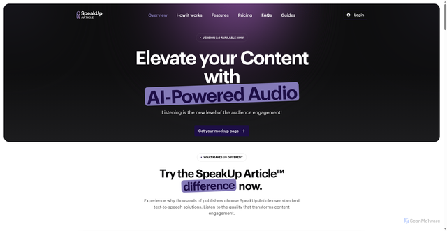 Security scan screenshot of https://speakup.ai
