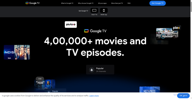 Security scan screenshot of https://tv.google/intl/en_in/