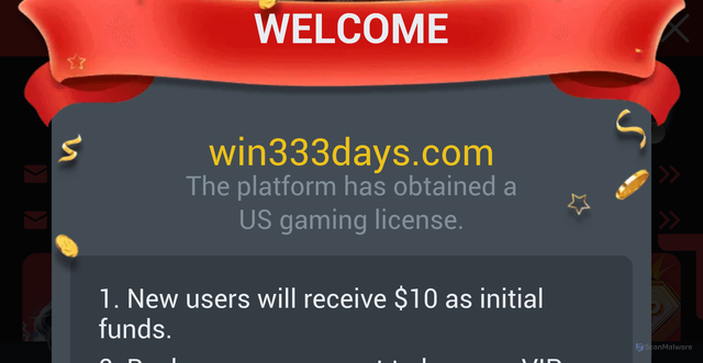 Security scan screenshot of https://win333days.com/