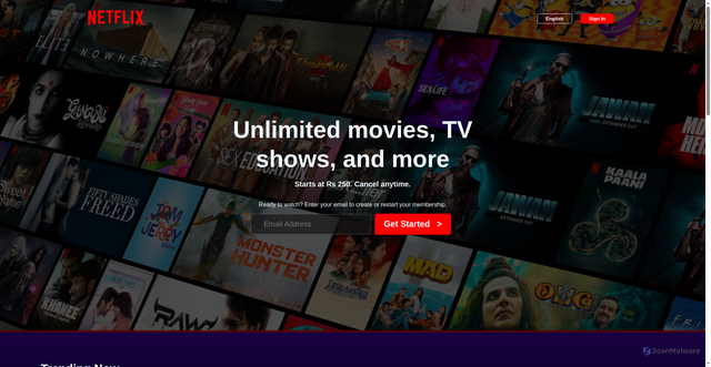 Security scan screenshot of netflix-clone-two-tau-79.vercel.app