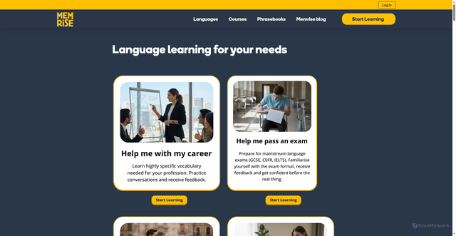 Security scan screenshot of https://www.memrise.com