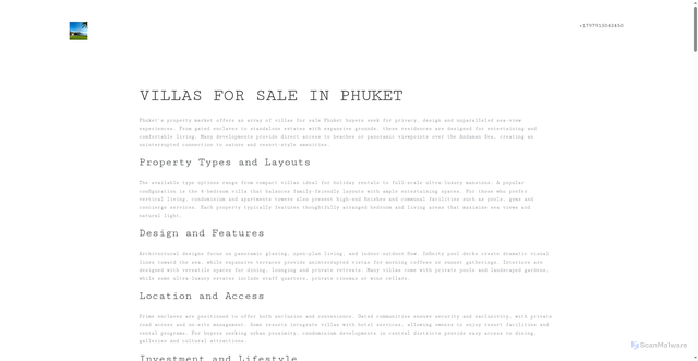 Security scan screenshot of https://villas-for-sale-in-phuket.com/