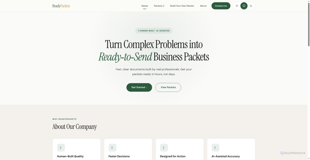 Security scan screenshot of https://rpackets-a3iyw75nfm.edgeone.app/ReadyPackets-Website-Clone%20-%20ada%20compliance.html