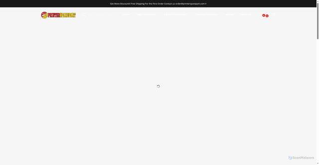 Security scan screenshot of https://printersparepart.com