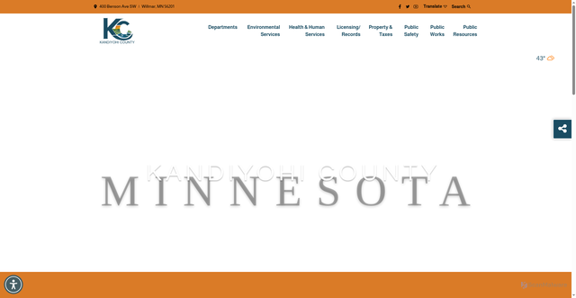 Security scan screenshot of https://kandiyohicountymn.gov/