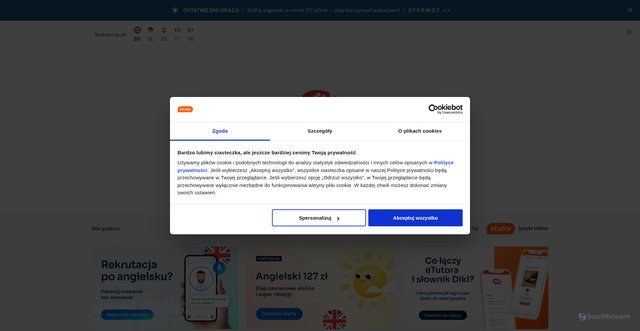 Security scan screenshot of https://www.diki.pl
