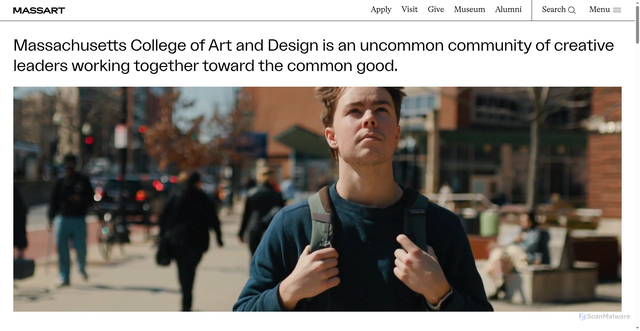 Security scan screenshot of https://massart.edu/