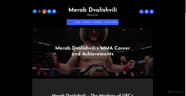 Security scan screenshot of https://merab-dvalishvili.com/