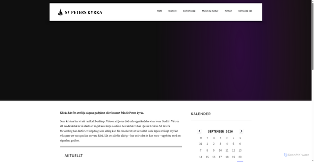 Security scan screenshot of https://stpeterskyrka.se