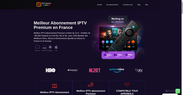 Security scan screenshot of http://iptvsmarterseurope.com/