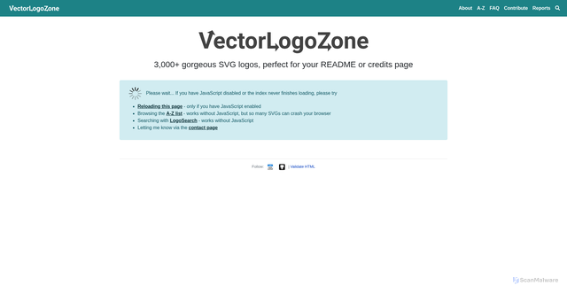 Security scan screenshot of https://www.vectorlogo.zone/
