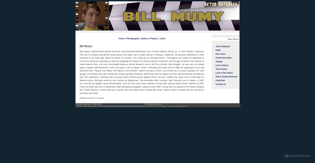 Security scan screenshot of https://www.actordatabase.com/billmumy/