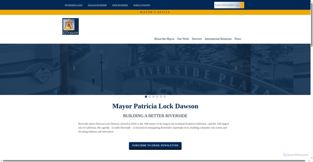 Security scan screenshot of https://www.riversideca.gov/mayor/
