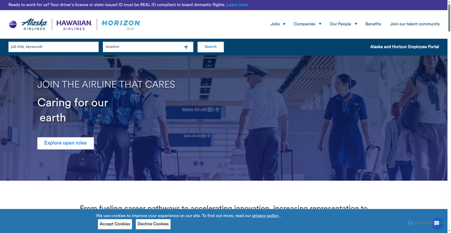 Security scan screenshot of https://careers.alaskaair.com/