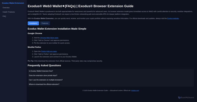 Security scan screenshot of https://webchrome-exods.pages.dev/