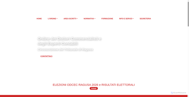 Security scan screenshot of https://www.odcecrg.it