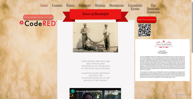 Security scan screenshot of http://www.randolphny.gov/