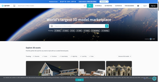 Security scan screenshot of https://www.cgtrader.com
