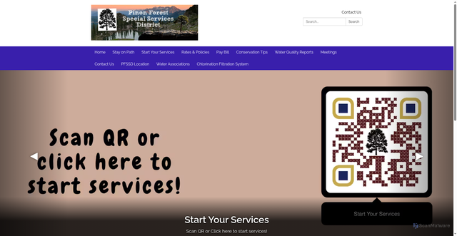 Security scan screenshot of https://www.pinonforestssd.gov/