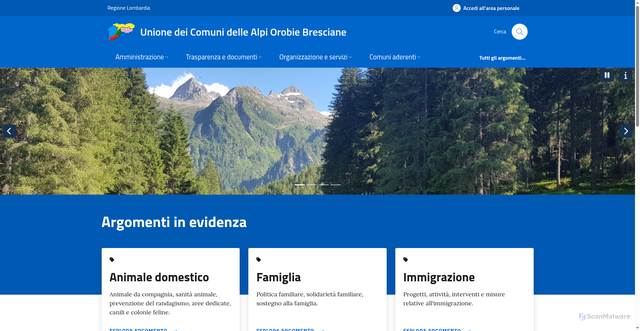 Security scan screenshot of https://www.unionealpiorobiebresciane.bs.it/