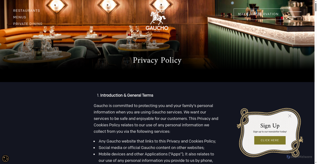 Security scan screenshot of https://gauchorestaurants.com/privacy-policy/?utm_campaign=3469-spring_alc&utm_source=atreemo&utm_medium=email&utm_content=&utm_term=