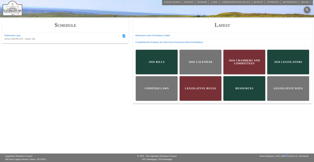 Security scan screenshot of https://sdlegislature.gov/