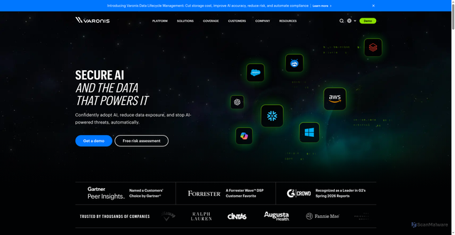 Security scan screenshot of https://auth-us-dc03.api.varonis.io