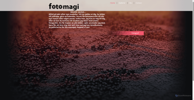 Security scan screenshot of https://fotomagi.se