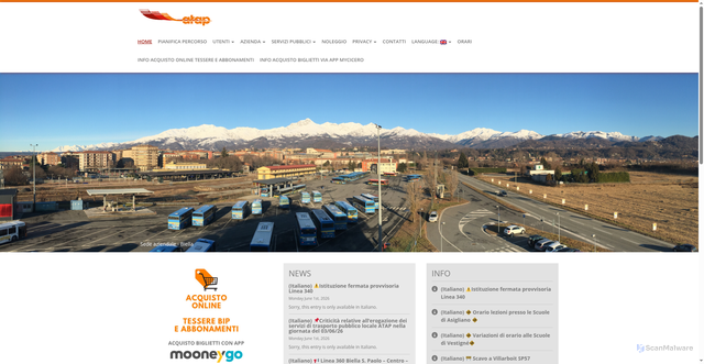 Security scan screenshot of https://www.atapspa.it