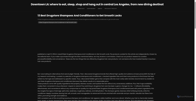 Security scan screenshot of https://ecolivingcentresitus-dptae4y6zjgw.edgeone.app/13-best-drugstore-shampoos-and-conditioners-to-get-smooth-locks.html