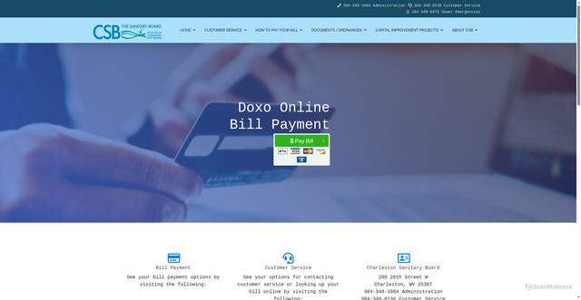 Security scan screenshot of https://csbwv.gov/