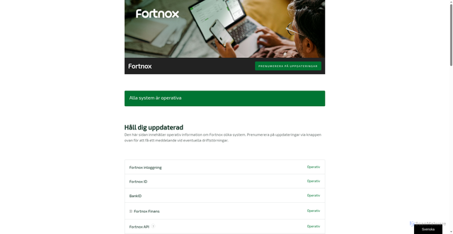 Security scan screenshot of https://status.fortnox.se/