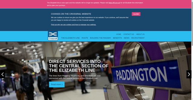 Security scan screenshot of https://web.archive.org/web/20221229005042/https://www.crossrail.co.uk/