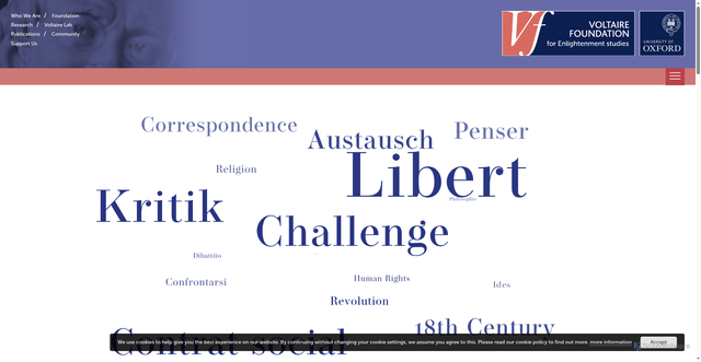 Security scan screenshot of http://www.voltaire.ox.ac.uk/