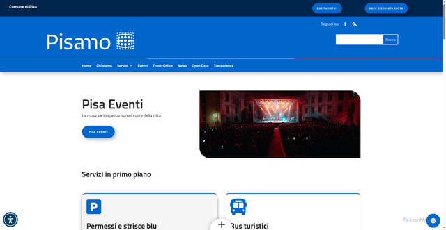 Security scan screenshot of https://www.pisamo.it