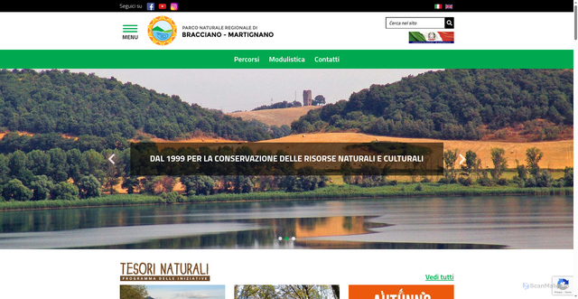 Security scan screenshot of https://www.parcobracciano.it/