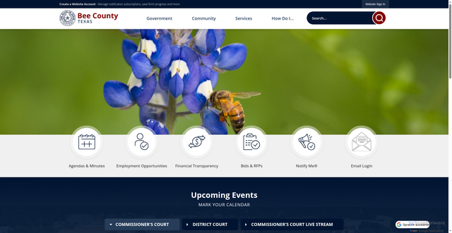 Security scan screenshot of https://beecounty.gov/