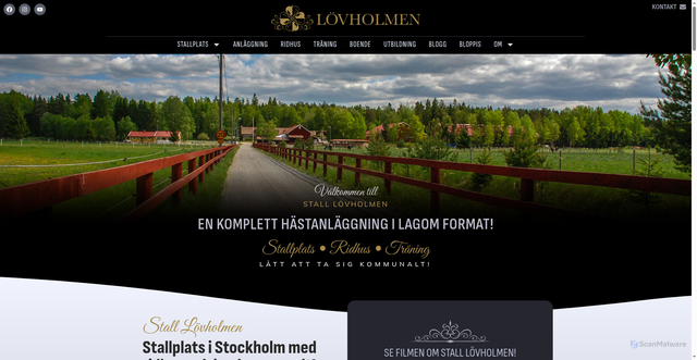 Security scan screenshot of https://lovholmen.se