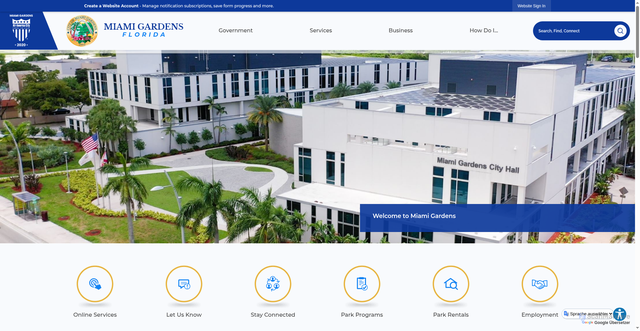 Security scan screenshot of https://miamigardens-fl.gov/