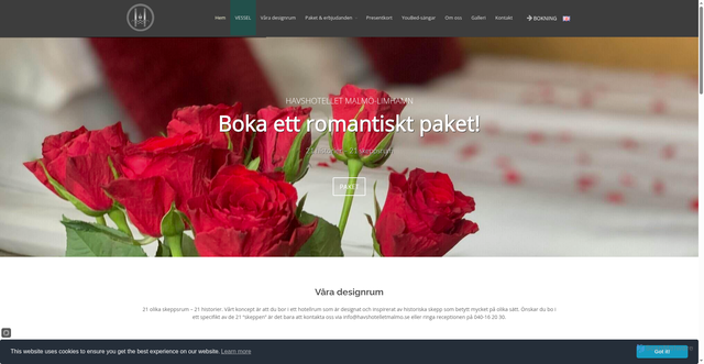 Security scan screenshot of https://strandhotell.se