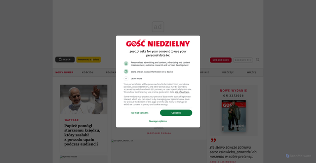 Security scan screenshot of https://gosc.pl