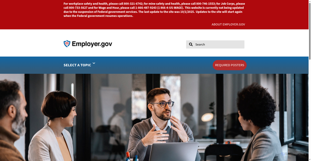 Security scan screenshot of https://employer.gov/