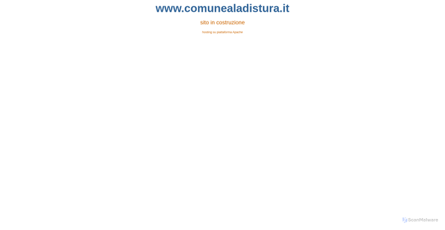 Security scan screenshot of https://www.comunealadistura.it/