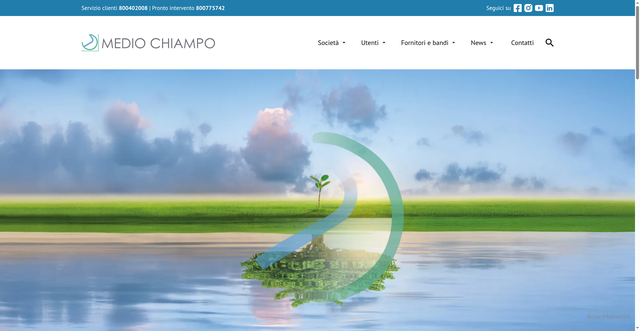 Security scan screenshot of https://mediochiampo.it/