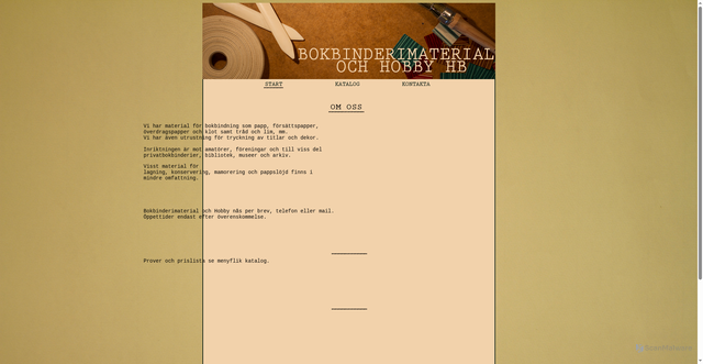 Security scan screenshot of https://bokbinderimaterial.se