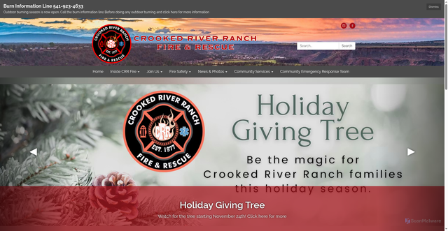 Security scan screenshot of https://www.crrfire-or.gov/