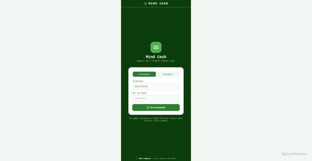 Security scan screenshot of http://cashmind.pages.dev/